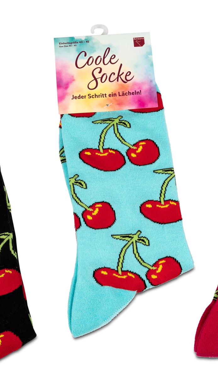 Bild von formano Coole Socke Kirschen türkis