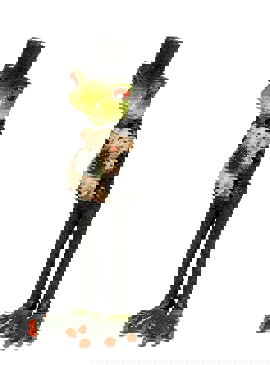 Bild von formano Dekofigur Frosch Glücksbringer Schornsteinfeger mit Glücksschwein