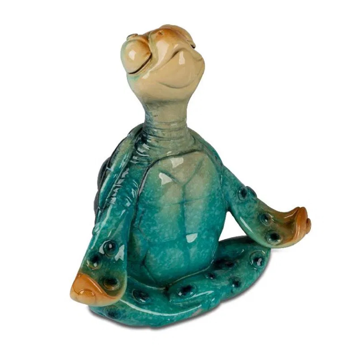Bild von formano Dekofigur Schildkröte Harry Yoga Meditation blau