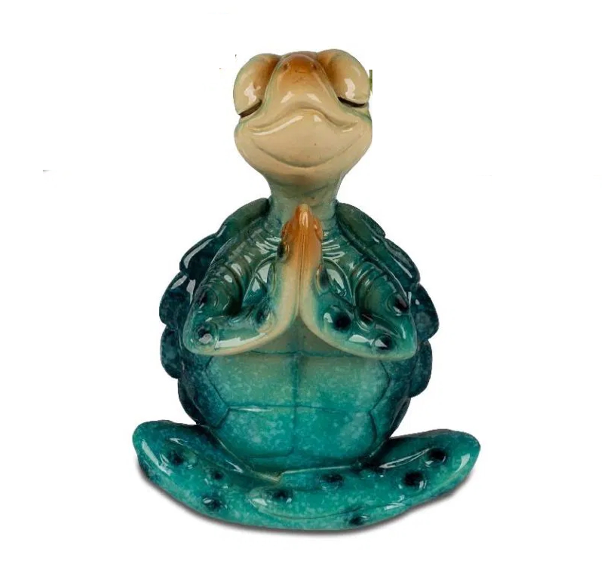 Bild von formano Dekofigur Schildkröte Harry Yoga Namaste blau