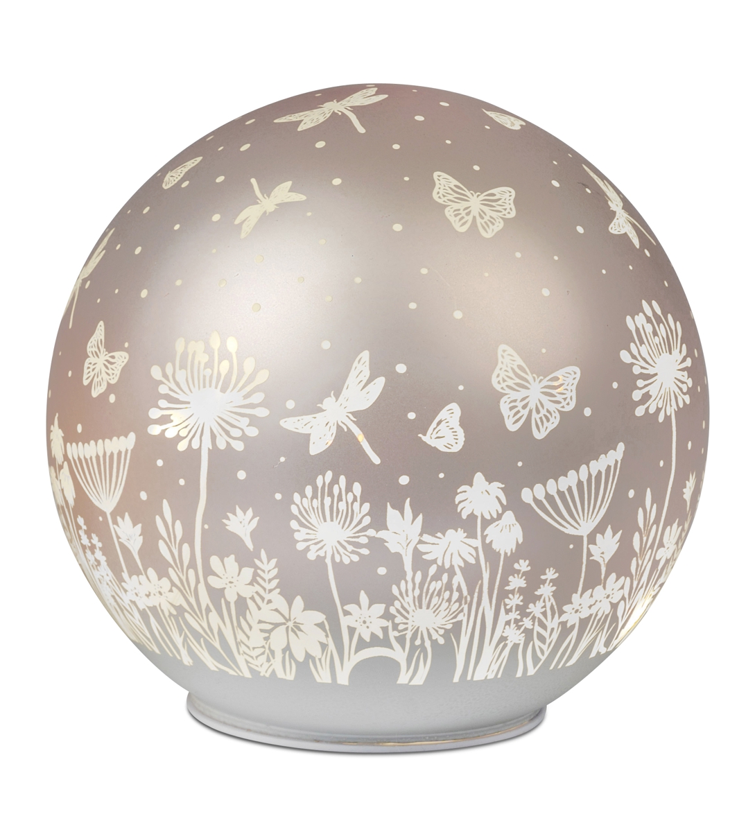 Bild von Deko-Licht LED Kugel pastell peach 12cm 15cm 20 cm 