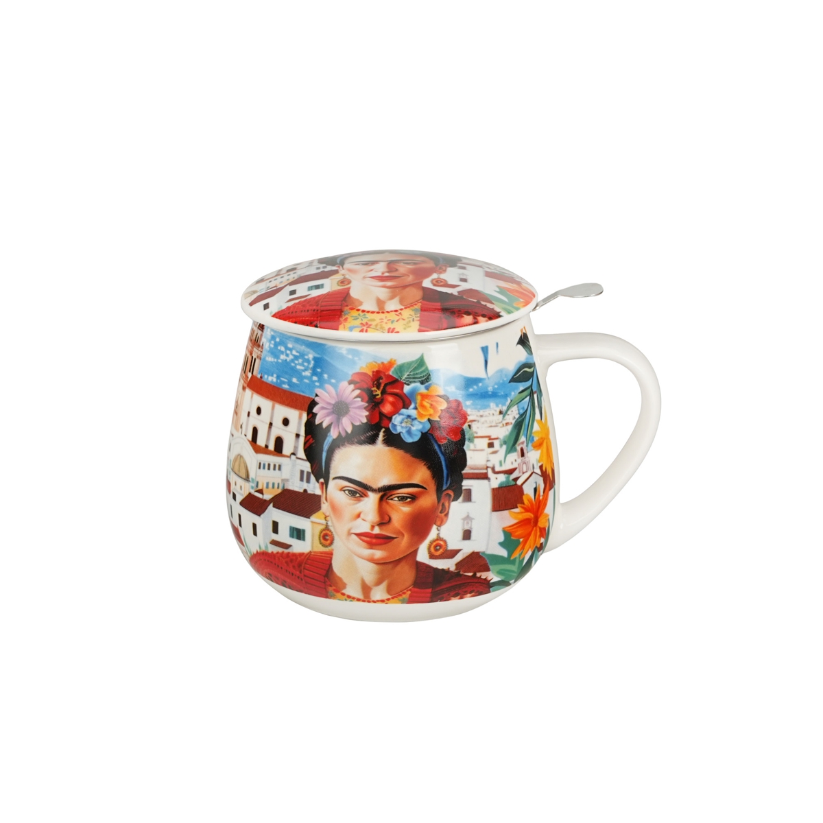 Bild von DUO Tasse Mexican Art Teetasse mit Sieb und Deckel 
