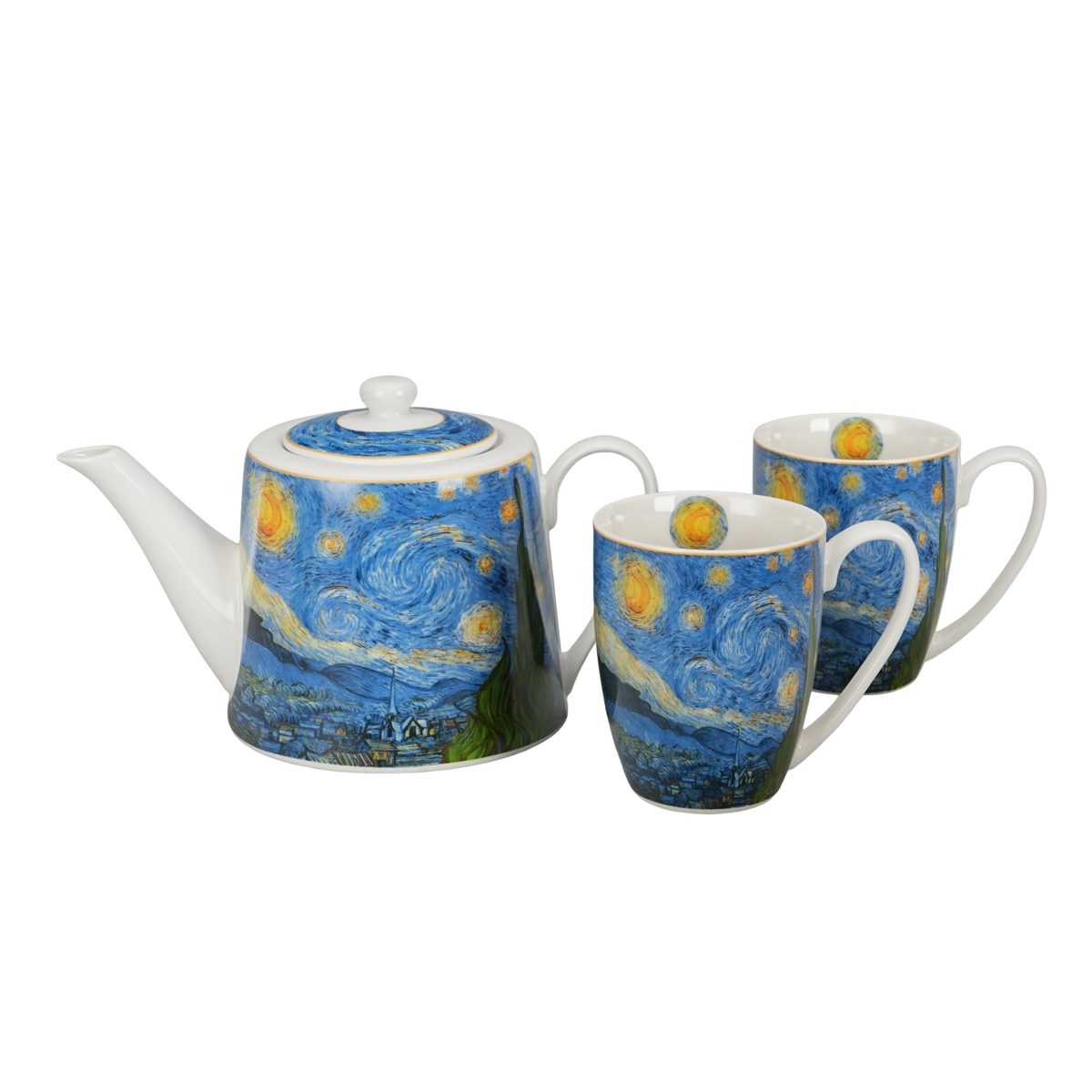 Bild von DUO Teeset Starry Night van Gogh Teekanne + 2 Tassen Porzellan