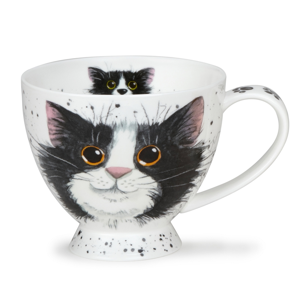 Bild von Dunoon Tasse Catter Splatter Black and White Skye Jumbobecher