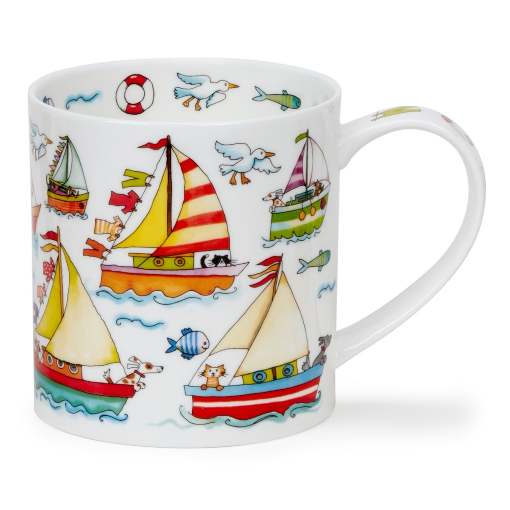 Dunoon Tasse Sail Away Sailing Boat Segelboote Orkney