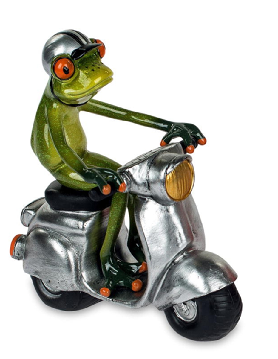 formano Dekofigur Frosch Mann auf Motorroller