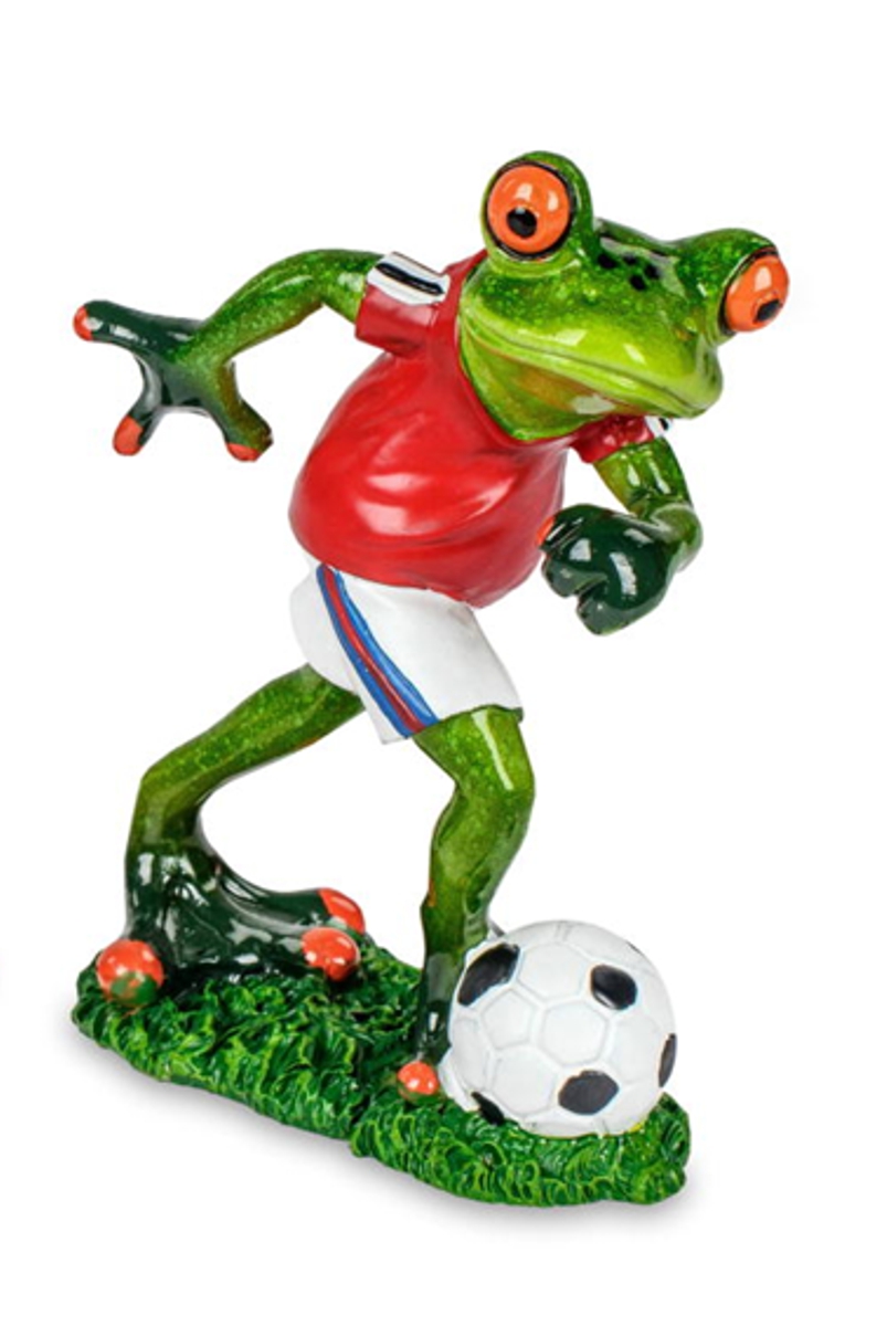 formano Dekofigur Frosch Fußball rot