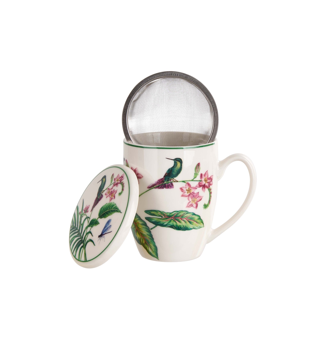 DUO Tasse Sound of Paradise Teetasse mit Sieb und Deckel 