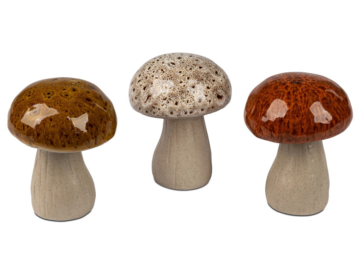 formano Deko Pilze Herbstfarben Steinzeug 13cm