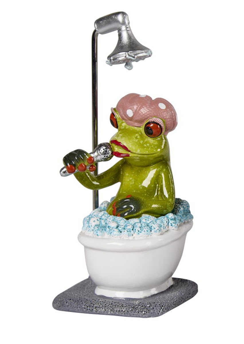 formano Dekofigur Frosch Lady singt in Badewanne