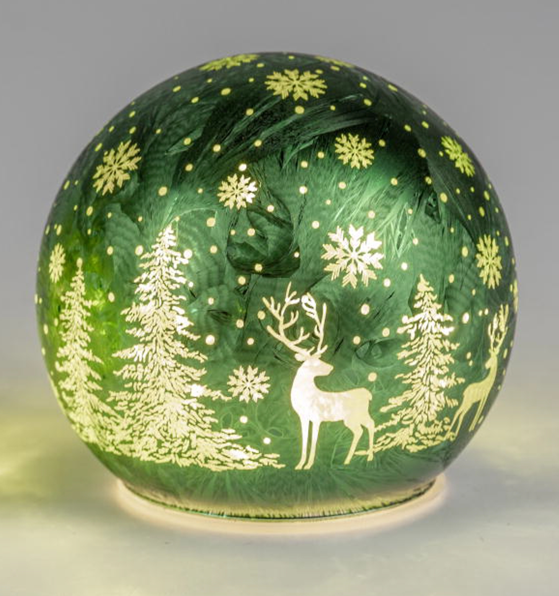 Deko-Licht LED Kugel Frosty grün 12cm 15cm