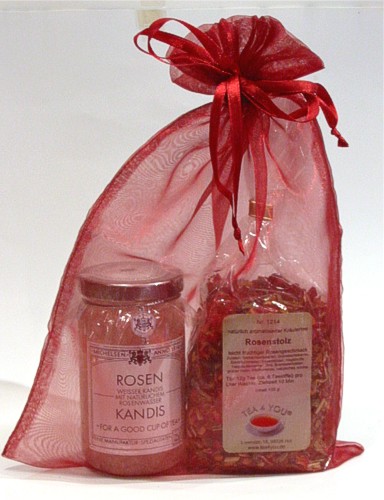 Bild von Teegeschenk mit Rosa Rot (Kräutertee)