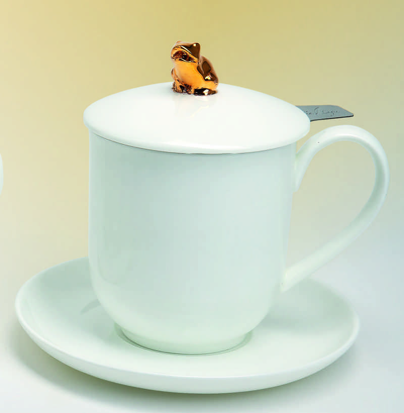Tea 4 You Teetasse Mit Sieb Und Deckel Vikas Frosch